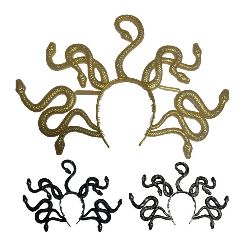 Halloween Vintage Medusa Snake Costume Headband Cosplay Dress-up Headpiece Carnival Mardi Gras Masquerade Party Supplies