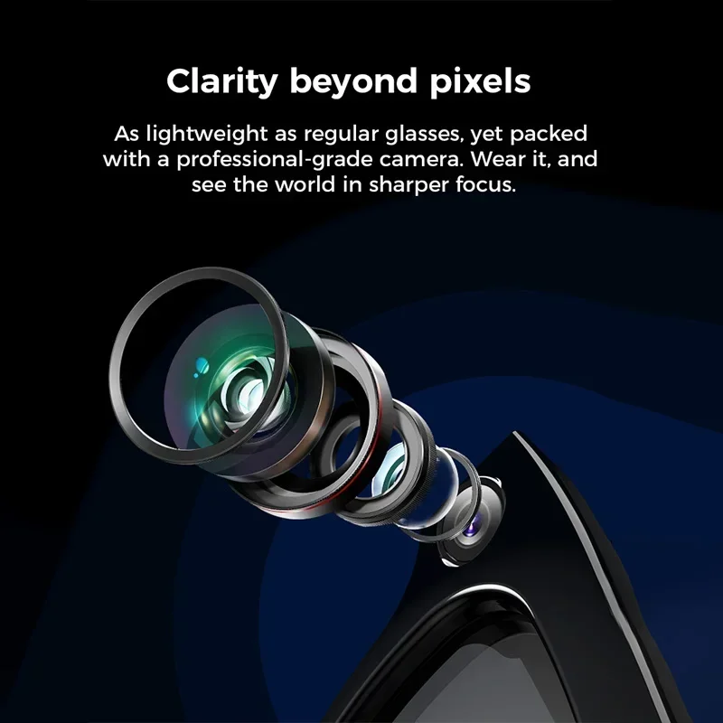 New AI Smart Professional-Grade Camera Glasses AI Voice 8MP HD Video Surround-Sound Music Bluetooth Call Wifi Smart Glasses 2