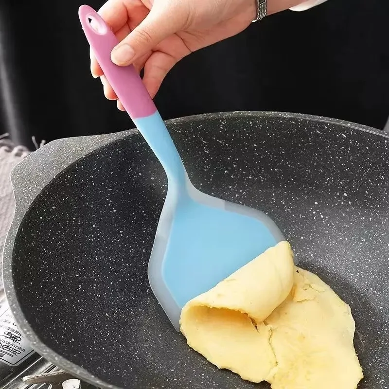 Silicone Wrapped Spatula Durable Heat-Resistant Non-Stick Pancakes Shovel Wide Flat Turner