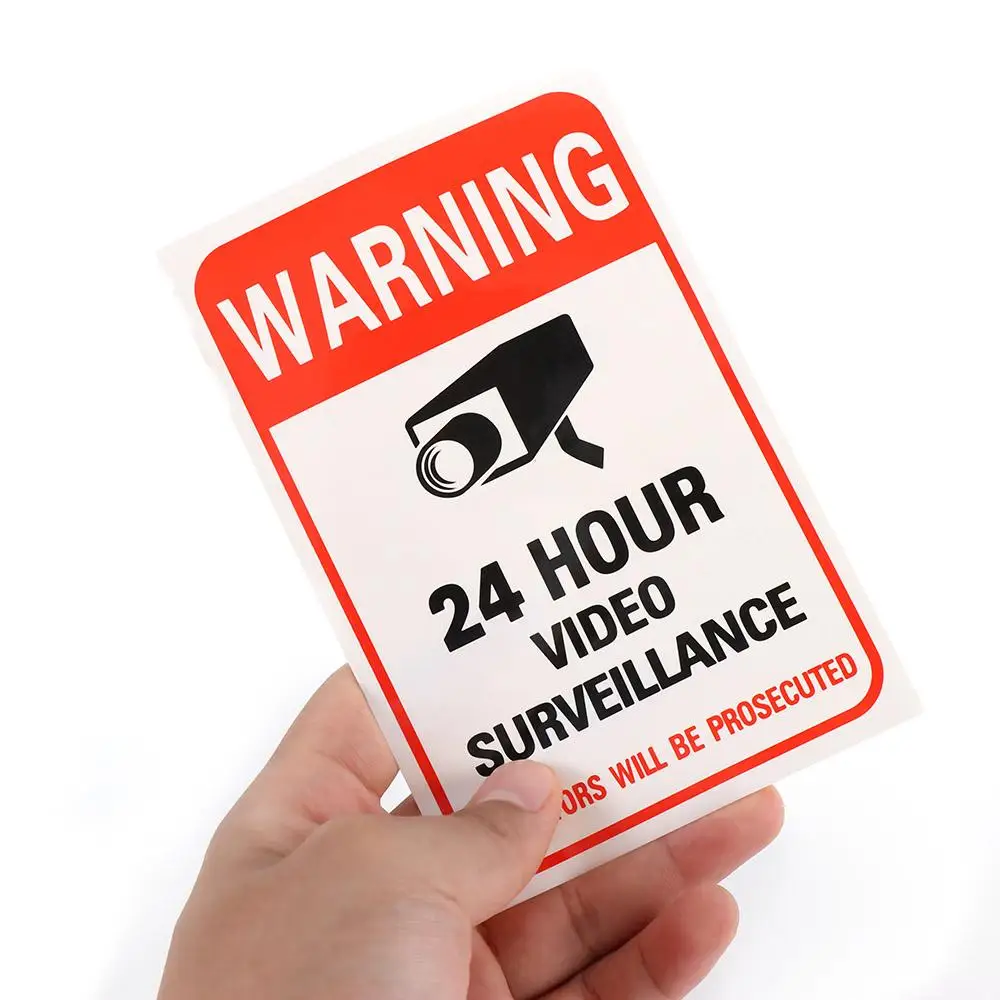 Video Surveillance Security Camera Sign Decals Stickers Warning Signs
