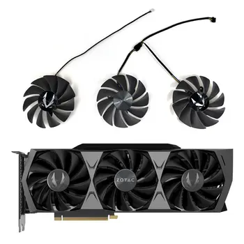 ZOTAC GAMING 지포스 RTX 3090 트리니티 OC GPU 선풍기, 냉각 선풍기, ZOTAC RTX 3060 3080 3080TI 3090 AMP 비디오 카드용, 24GB, 87mm