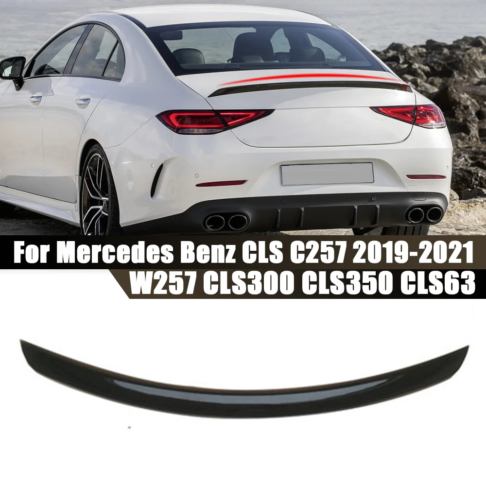

Для Mercedes Benz CLS C257 2019 2020 2021 W257 заднее крыло для багажника автомобиля, задний спойлер для багажника, крыло-удлинитель CLS300 CLS350