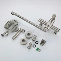 1ชุดห้องน้ำอ่างอาบน้ำก๊อกน้ำ304สแตนเลสผสมติดผนังน้ำตกก๊อกน้ำมือถือหัวฝักบัว 2