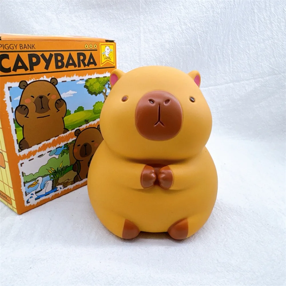 Nuovo salvadanaio in vinile a forma di cartone animato, decorazione per la camera da letto, salvadanai per bambini a forma di animale, salvadanai per bambini, capibara, contenitore per monete_voghion.com