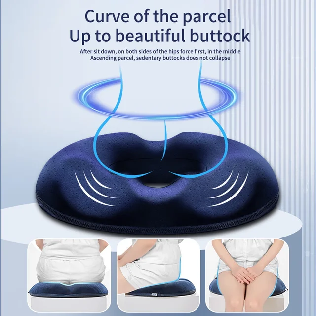 1 pièces oreiller beignet hémorroïde coussin de siège coccyx orthopédique siège médical chaise de Prostate pour coussin de chaise en mousse à mémoire de forme 2