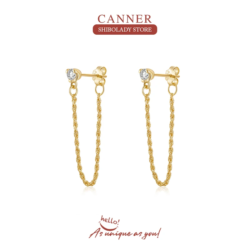 Canner 100% Vera Nappa 925 Sterling Silver Ins Fashion Style Orecchini Per Ragazze Nappa Orecchini Gioielli Pendientes