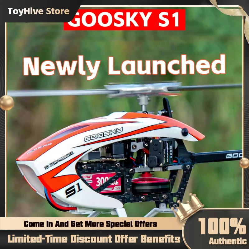 Goosky S1 Helicóptero RC Acrobático 6CH 3D Duplo Motor Brushless