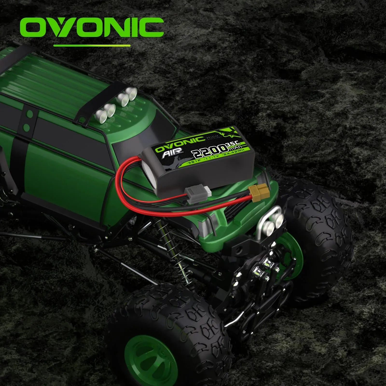 OVONIC 3S LiPo 2200mAh 35C 11.1V Batterie RC XT60 - Lot de 1/2/4