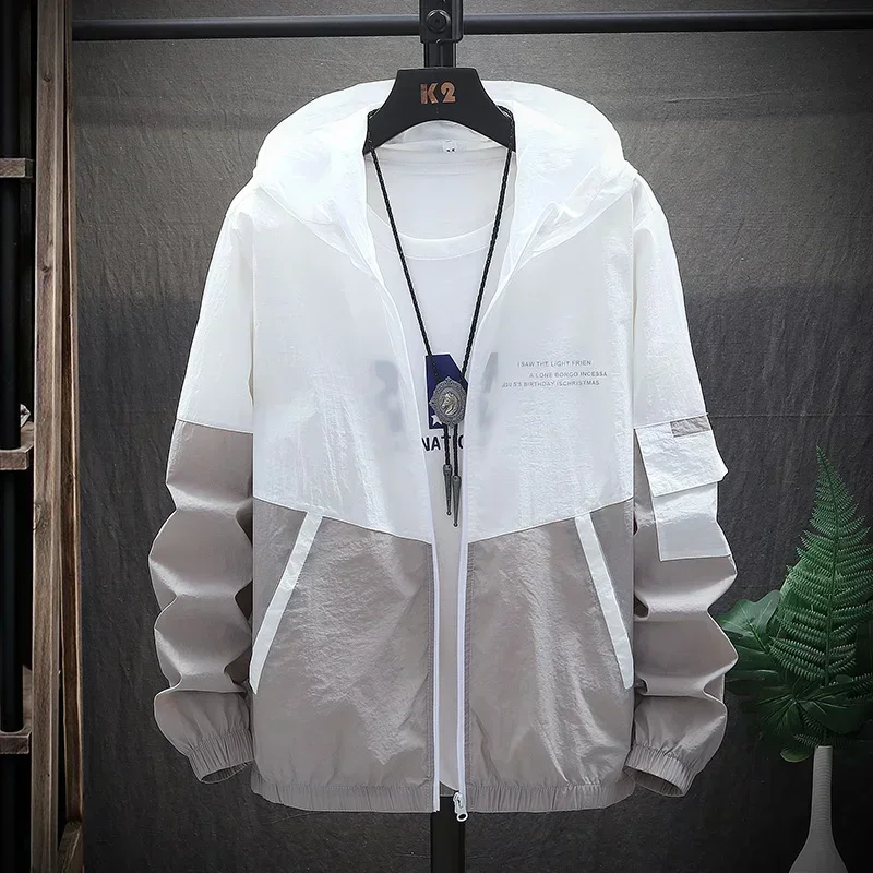 Summer Hooded Jacket Men Women Waterproof Sun Protection Clothing Fishing Hunting Clothes Quick Dry Skin Patchwork Windbreaker 5