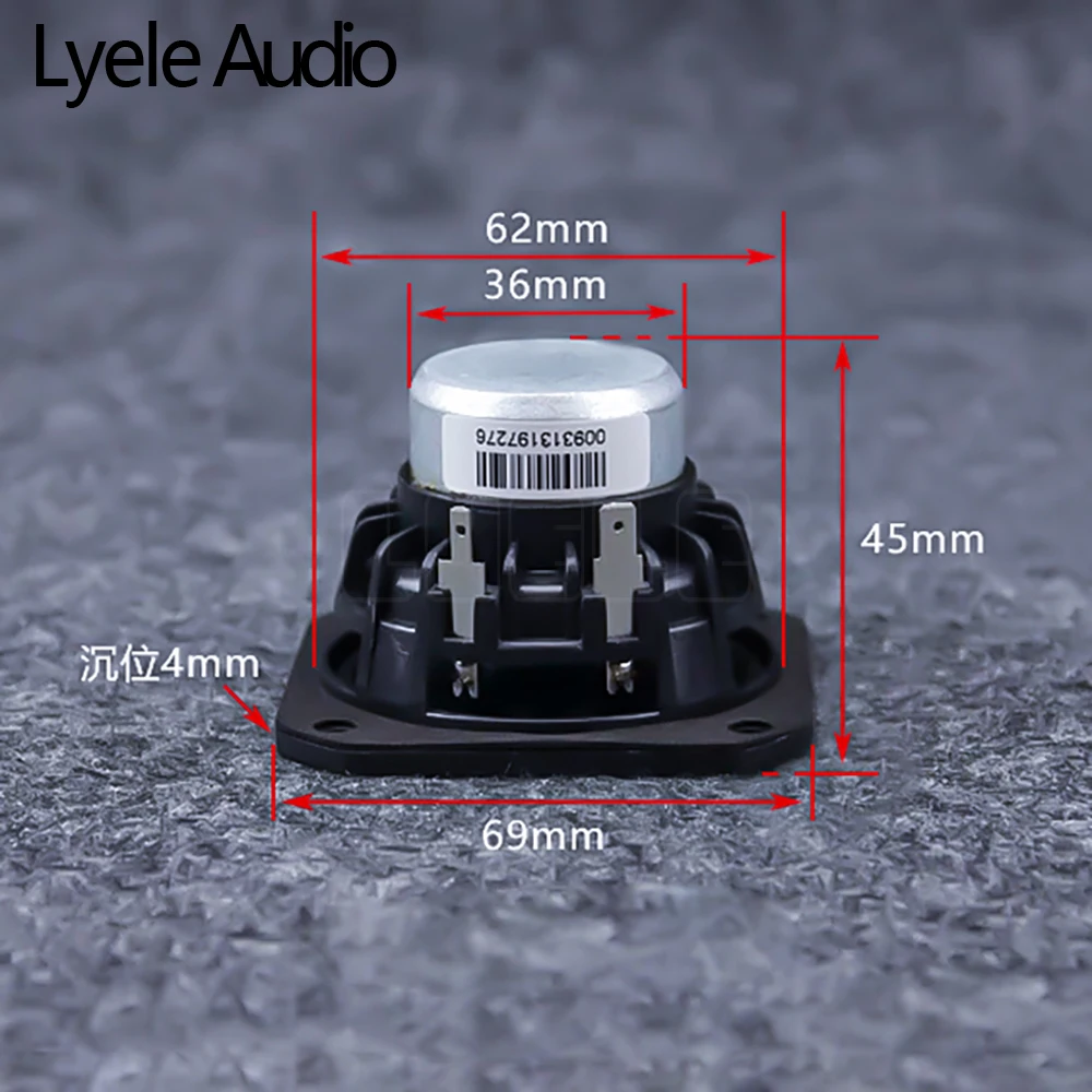 Lyele Audio 2.5 inch full range speaker 15W HiFi home portable bookshelf speaker 87Db HiFi 4/8&Omega; Aluminum oxide ceramic