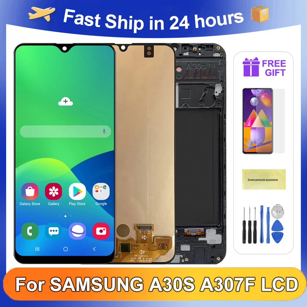 

A30S 6.4''For Samsung For AMOLED A307F A307FN A307G A307GN A307GT LCD Display Touch Screen Digitizer Assembly Replacement