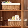 Wicker Woven Storage Basket Handmade Weaving Wicker Baskets Desktop Sundries Organizer Closet Wardrobe Sorting Boxes Supplies 6
