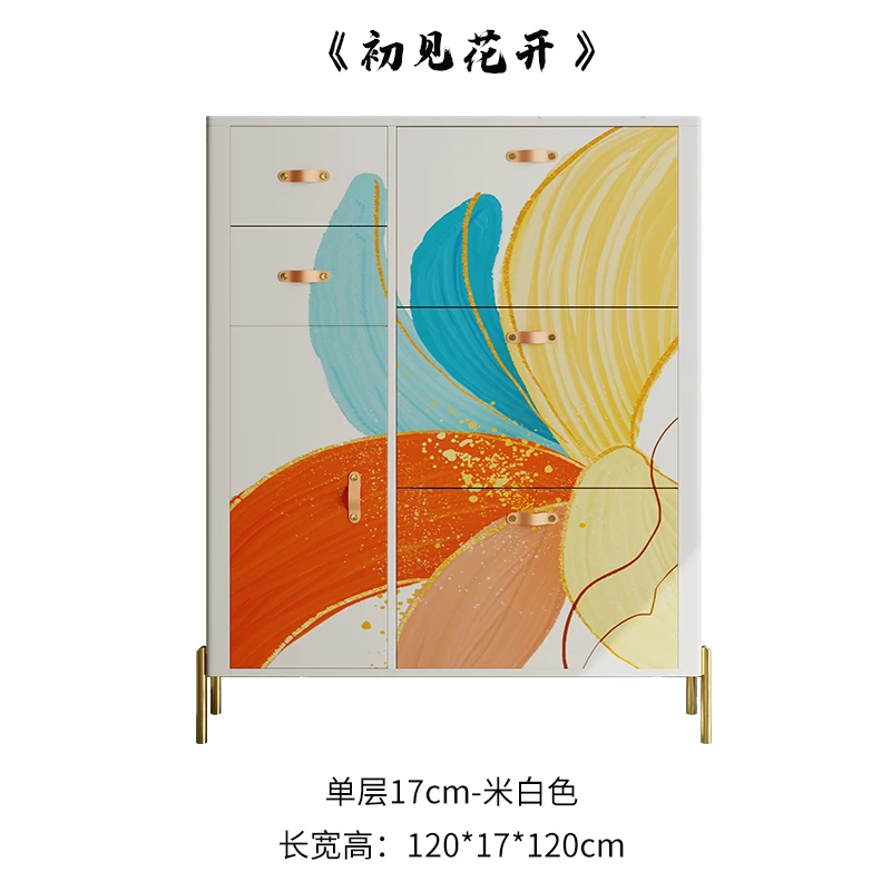 

TLL Ultra-Thin Shoe Cabinet Household Internet Celebrity Entrance Tilting