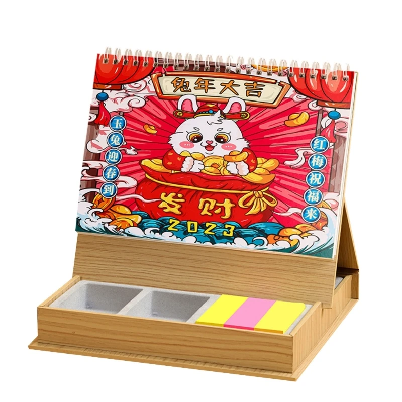 

Multi-functional Office Desk Organizer and Calendar Planner with Sticky Page Marker for Women Men Monthly Planning