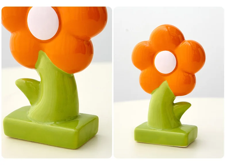 Cute Ceramic Flower Desktop Decoration