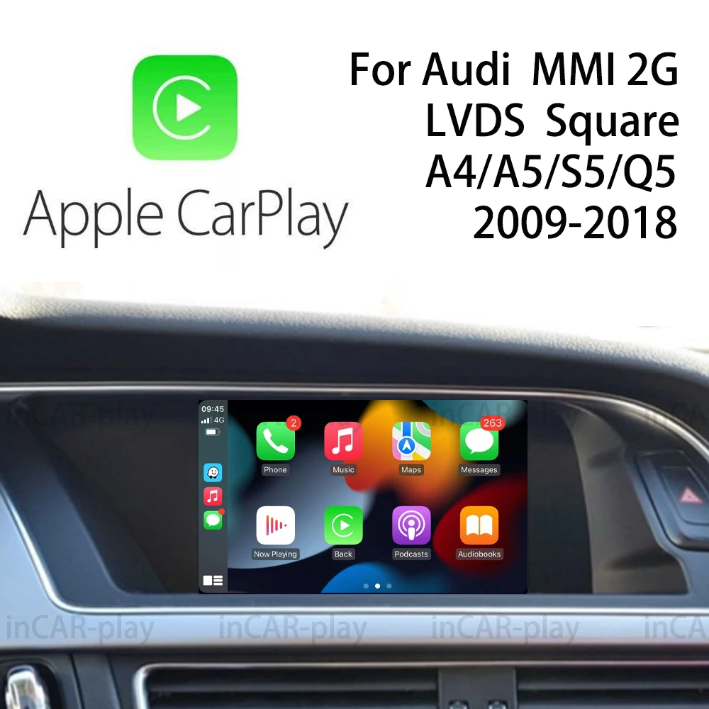

AD10 OEM Display Wireless Screen Update CarPlay Android Auto Interface Retrofit Kit for Audi A4 S4 A5 S5 Q5 2009-16 with MMI 2G