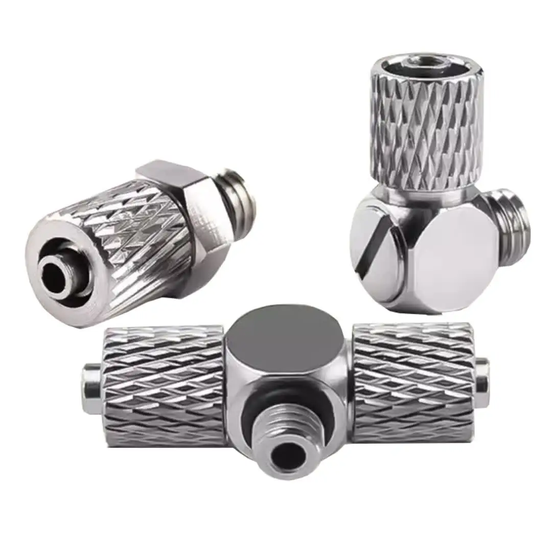 M3 M5 M6 Metric Male Thread Push-in Elbow Fittings – For 3,4,5,6mm Tube/Hose