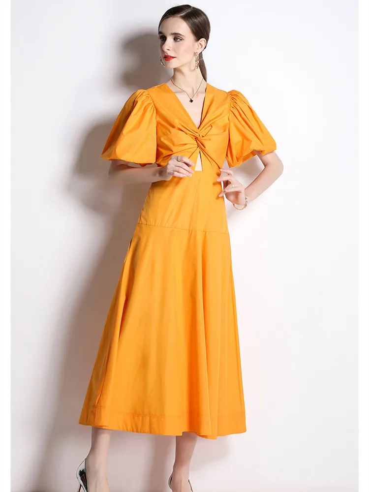 Fashion-Summer-Puff-Sleeve-Yellow-Long-Dresses-Women-Runway-Elegant-V-Collar-Crossing-Hollowed-Out-High.jpg