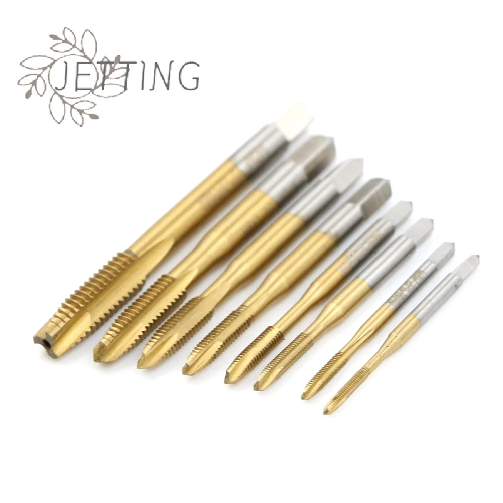 (SMTGDP11)1PC M2/M2.5/M3/M3.5/M4/M5 스파이럴 포인트 HSS 티타늄 머신 우핸드 탭 드릴 나사 플러그 핸들 탭