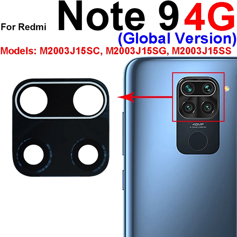 Objectif Arrière Caméra Xiaomi Redmi Note 9T 5G - Verre De Remplacement Avec Adhésif, Neuf, Référence SO-LE