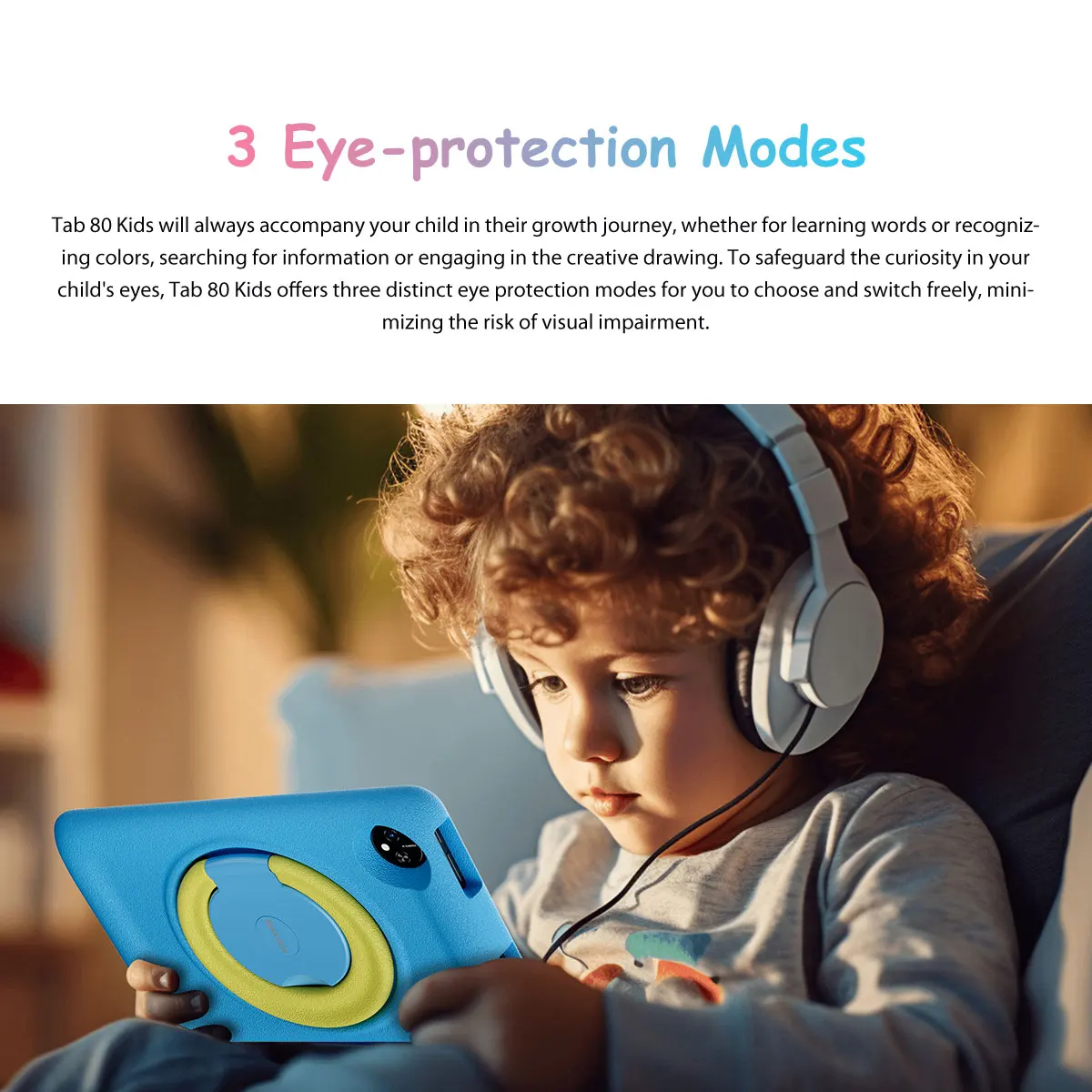 Blackview Tab 80 Kids Tablet,10.1" HD Display 4G WIFI Tablets,4GB+64GB Octa-core T606, 7680mAh Android 14 for Children Education 4