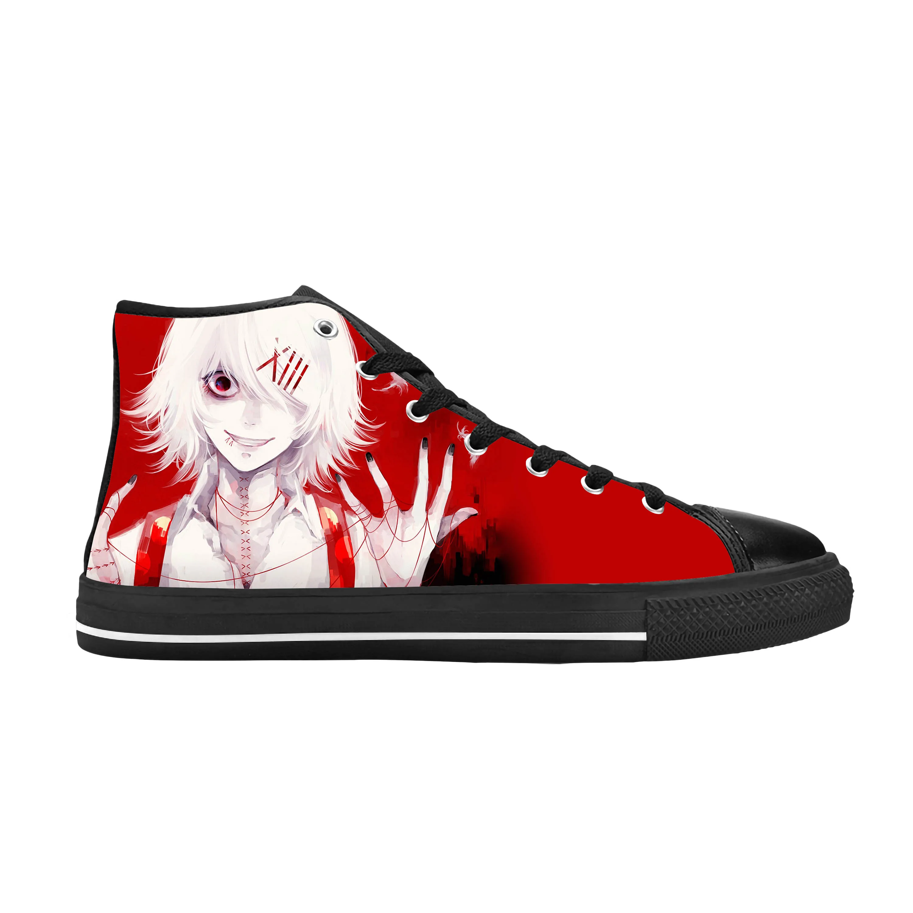 Hot Japanese Anime Tokyo Ghoul Suzuya Juuzou Juzo Casual Cloth Shoes High Top Comfortable Breathable 3D Print Men Women Sneakers