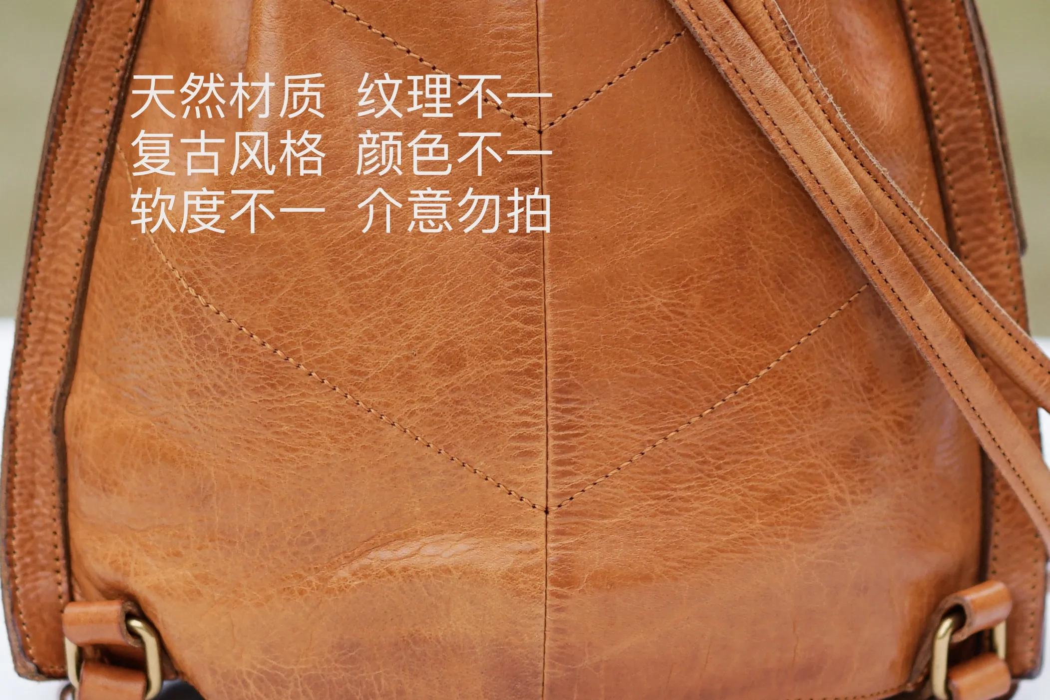 Vintage-Organizer Designer handgefertigte Damenrucksäcke aus echtem Leder Outdoor-Reisen Luxus-Damenrucksack aus echtem Rindsleder – Detail 22