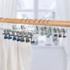1 Pcs Anti-Slip Stainless Steel Trouser Hangers Coat Hangers Skirt Clip Garment Clothes Hanger Trousers Adjustable Rack Clip 1