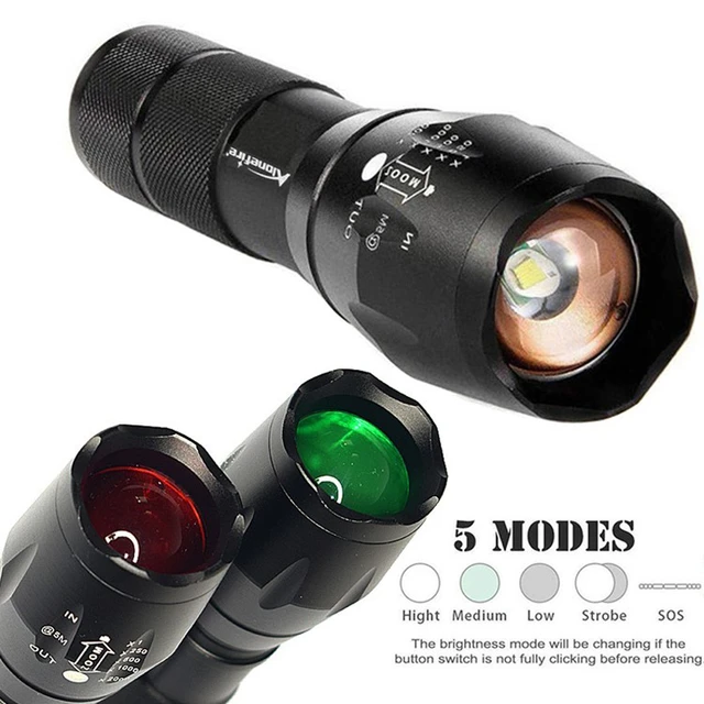 Vastfire-Mini linterna LED SK68 con zoom de 1200LM, XPE, impermeable,  AA/14500, con Clip, 3 modos - AliExpress