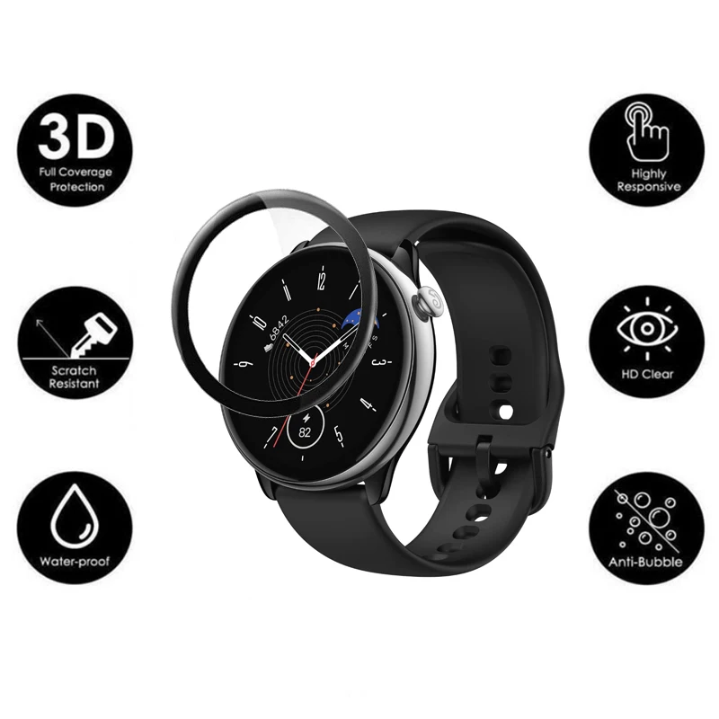 

3D Curved Soft Edge Clear Protective Film Smartwatch Full Cover For Amazfit GTR Mini 2023 Screen Protector Smart Accessories