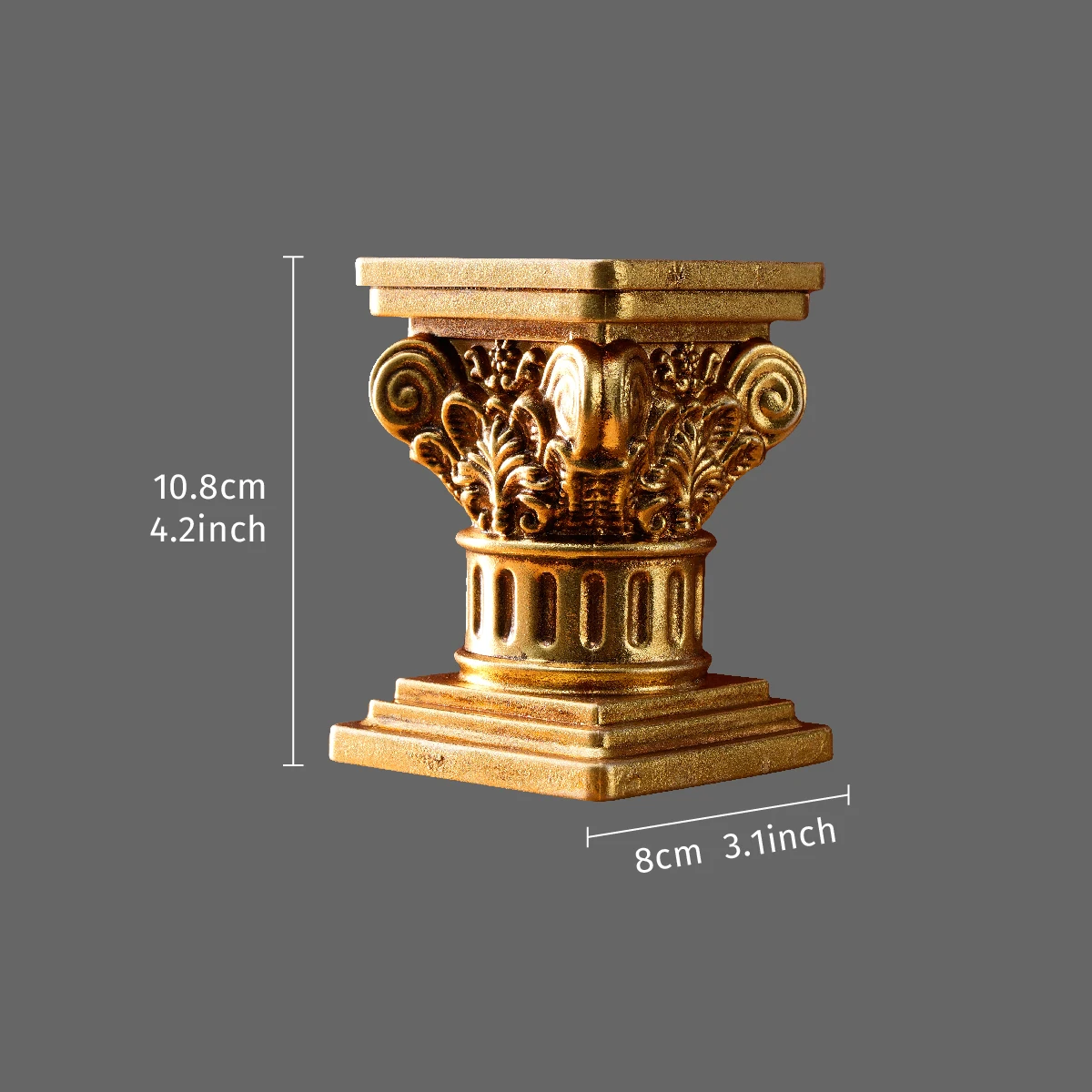 1PC, a European retro Roman column-shaped decorative candlestick, a warm and cozy decorative item in the center of the desktop