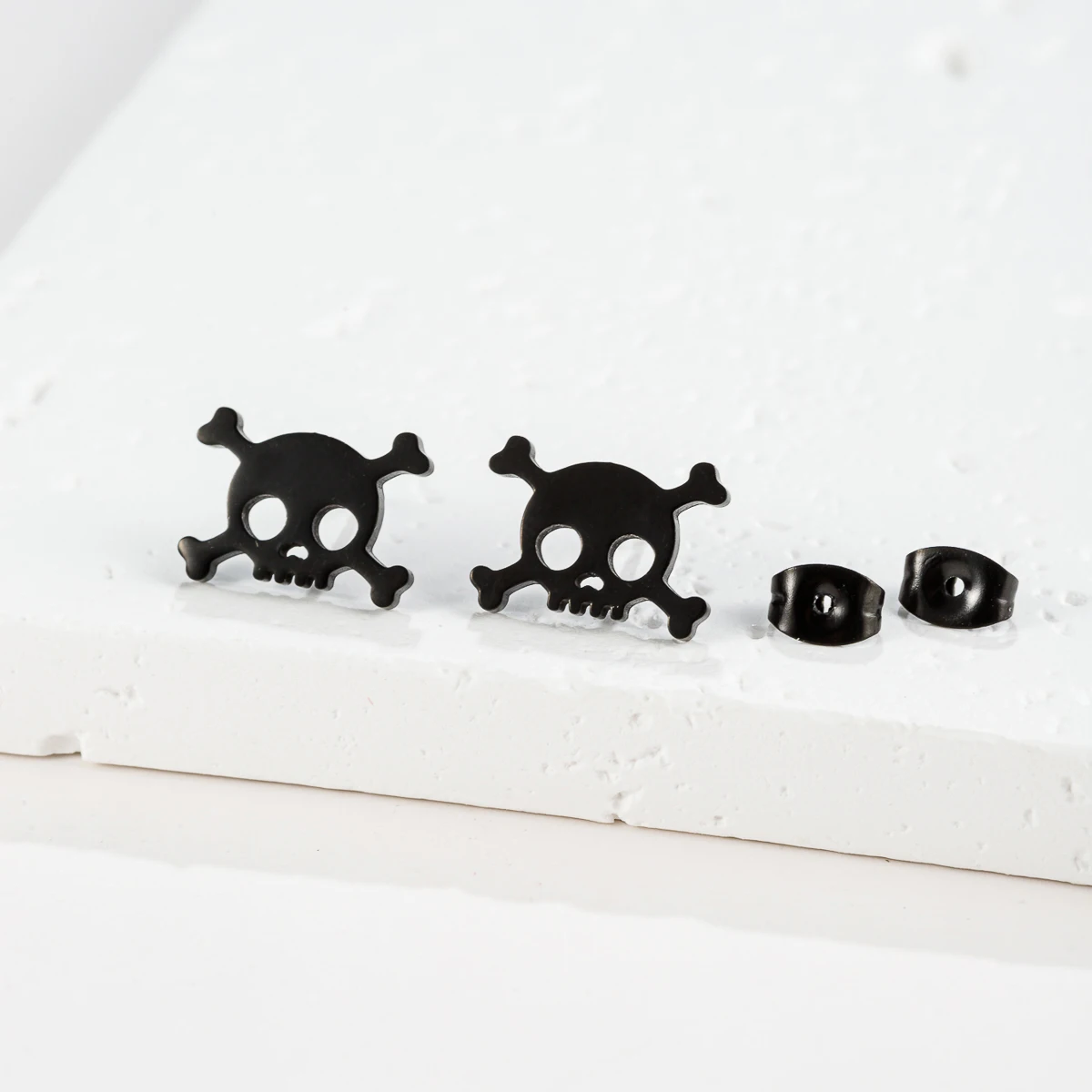 Halloween Schädel Ohrstecker Für Männer Frauen Hohe Qualität Edelstahl Metall Skelett Ohrringe Zubehör Schmuck Großhandel