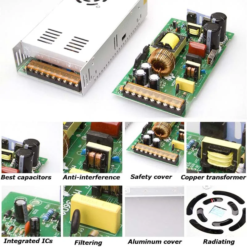 LED 전원 어댑터 조명 변압기 AC 110V-220V DC 5V 12V 24V 스위칭 전원 공급 장치 1A 2A 3A 5A 10A 20A 30A LED 드라이버