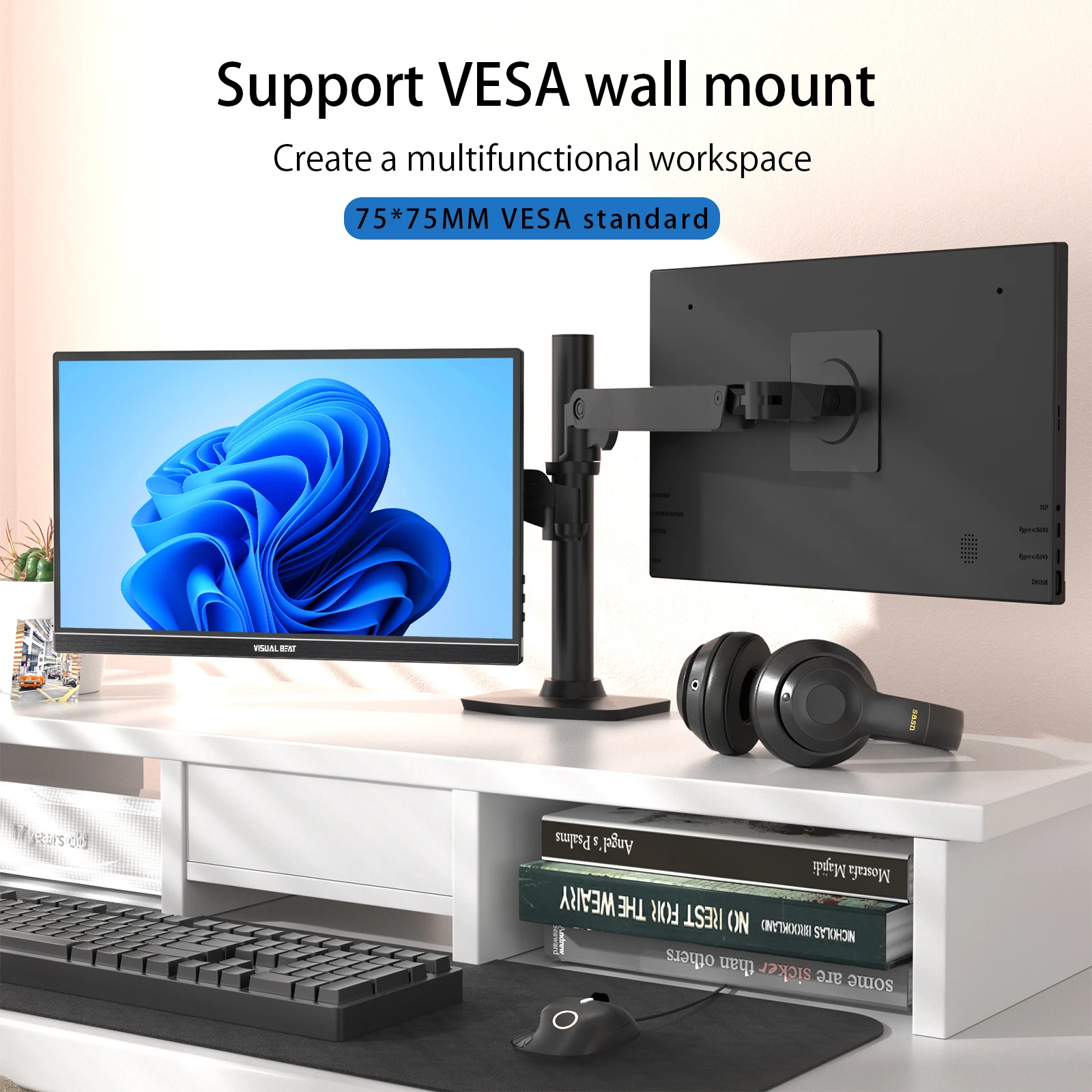 15.6 ġ ġ ũ ޴ , Ʈ PC Mac, FHD 1080P IPS HDR, USB C Ÿ HDMI LCD ǻ ÷