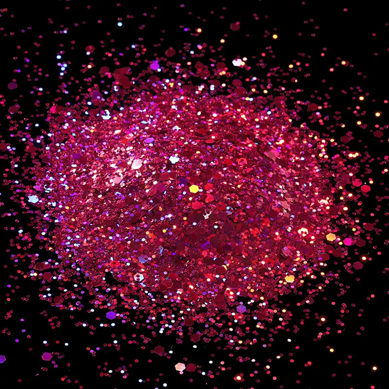 Holographic Chunky Glitter Flakes for DIY Nail Art & Epoxy Creations