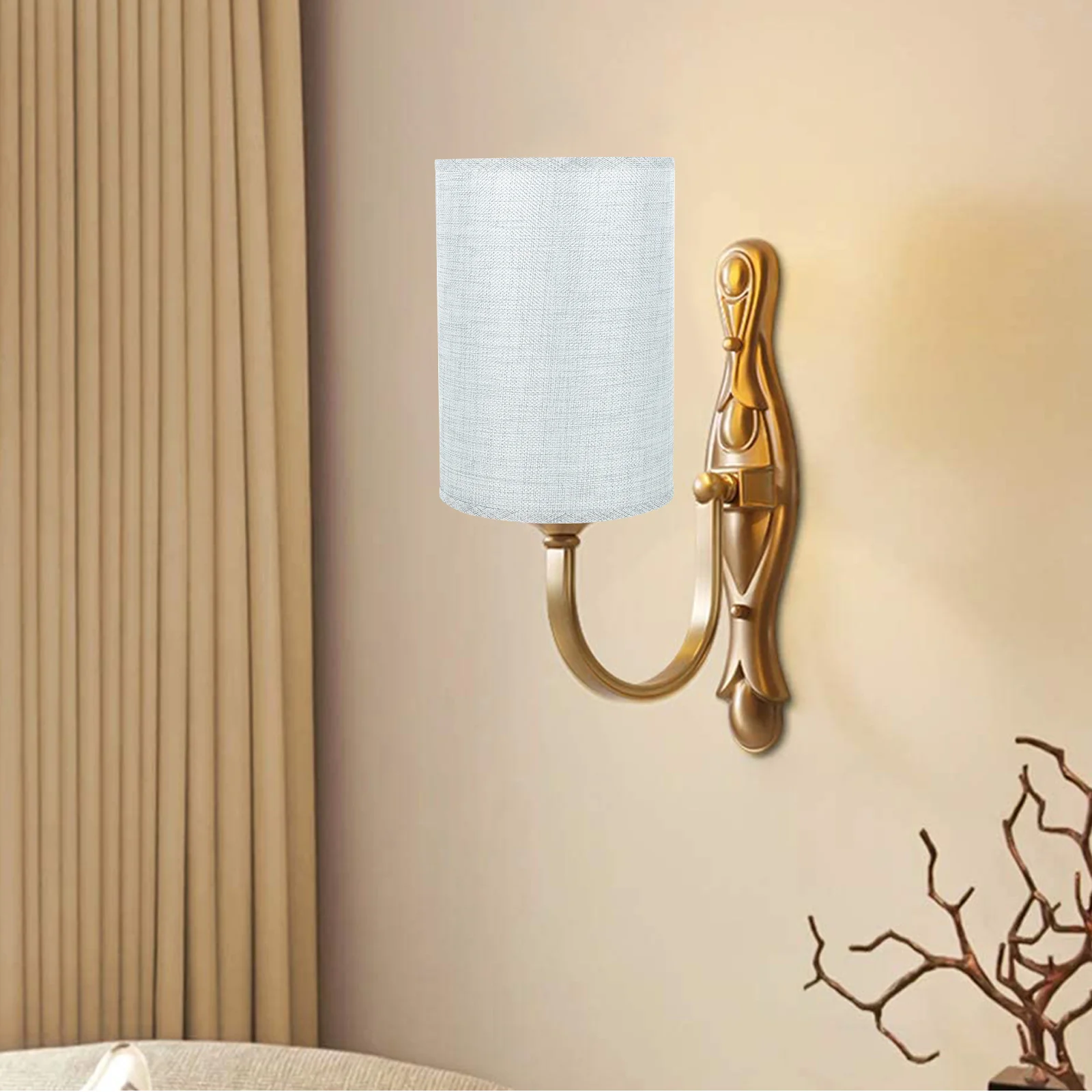 

Linen Lamp Shades Round Lampshade Replacement Clip Chandelier Lamp Shades Light Covers Holder Protector Table Lamp Floor