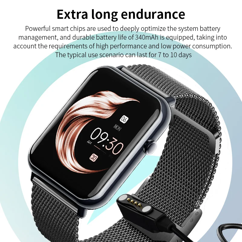 Lige Fashion Smart Watch Ladies Body Temperature Sport Fitness Watch Bluetooth Call Relojes Inteligentes Smartwatch Men New 2023