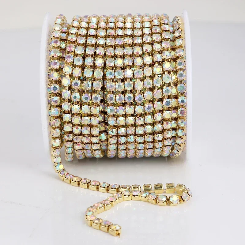 Colorful Crystal Rhinestone Trim Chain