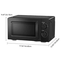 Four à micro-ondes compact 20L, puissance 700W avec 6 niveaux de puissance et minuteur, pour décongeler et réchauffer, noir/blanc 6