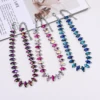Luxury Oval Rhinestone Necklace For Women Elegant Jewelry Zircon Claw Inlaid Necklace Party Accessories Birthday Jewelry Gifts