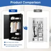 Metal Armoire Wardrobe Closet with 2 Doors 72'' Wardrobe Cabinet with Hanging Rail Metal Closet with Adjustable Shelves for Bedr 6