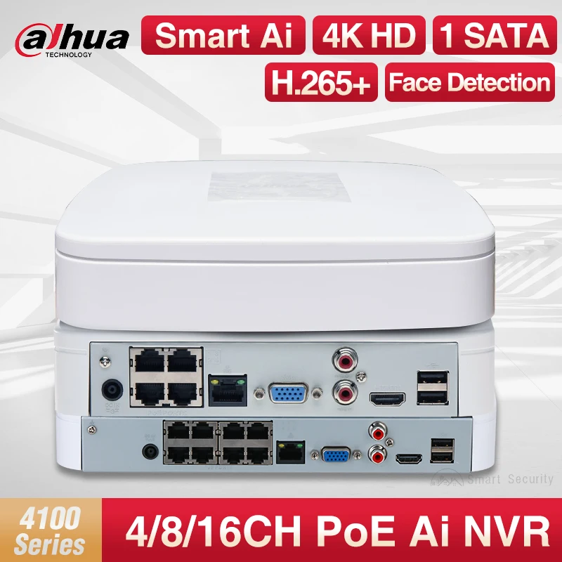 

Dahua Imou Video Recorder 4/8/16Channels 4/8PoE Smart Ai Face Detection DVR NVR4104-P-4KS2/L NVR4108-8P-4KS2/L NVR4116-8P-4KS2/L