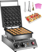 Mini Dutch Pancake Maker, 1.7-Inch Diameter Mini Pancake Machine Electric Poffertjes for 25PCs Round Pancakes, 1