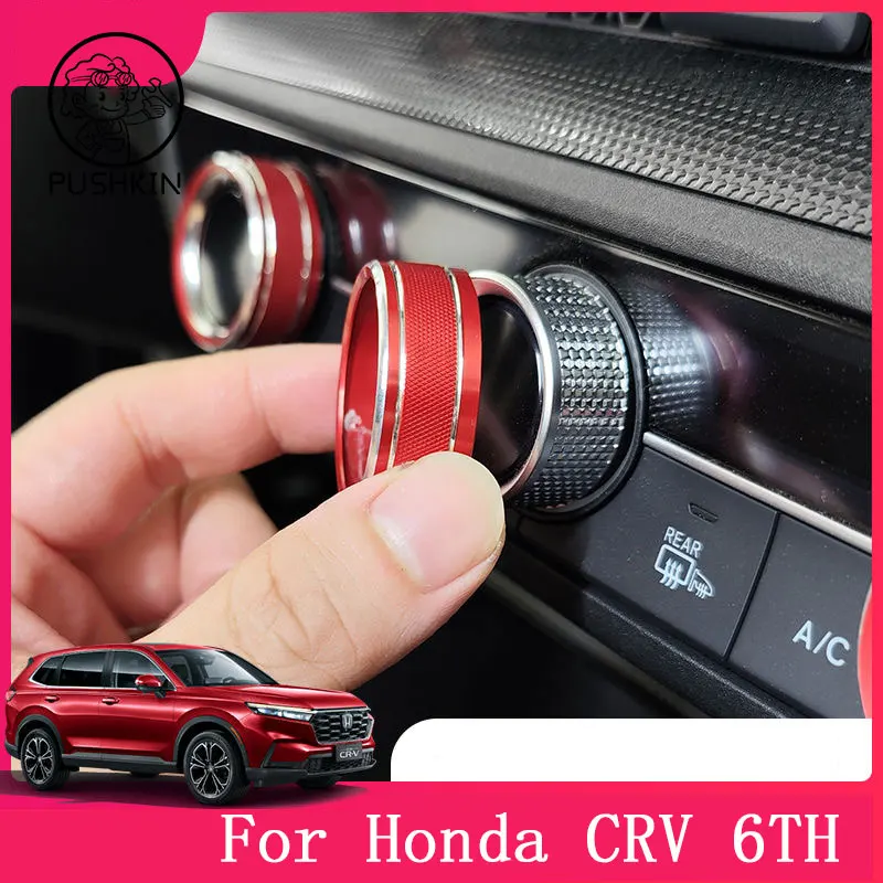 

Air Condition Knob Audio Volume Control Button Circle Decoration Trim Ring Cover For Honda CRV CR-V 6th 2023 accessories