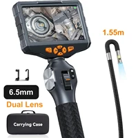 TESLONG TD500 6.5MM Dual Lens Articulating Borescope 1080P 5 Inch IPS Screen Two Way 360° Steering Endoscope Camera with WIFI 1
