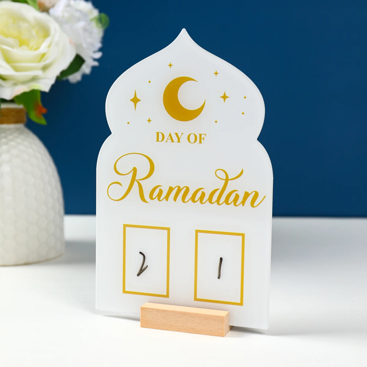 Eid Countdown Calendar Ornament Eid Mubarak Kareem Ramadan Decoration for Home 2024 Islamic Muslim Party Decor Gift Eid Al-Adha images - 6