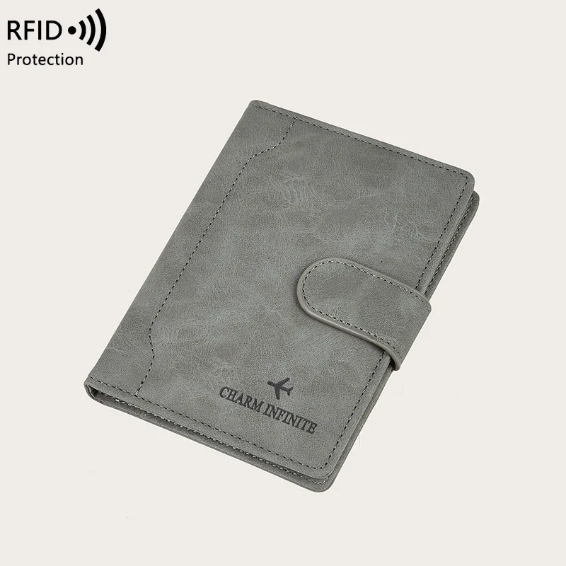 

RFID Anti-theft Passport Wallet Multi-function ID Card Folder Package Unisex Travel Bag Documents Holder Convenient Ticket Purse