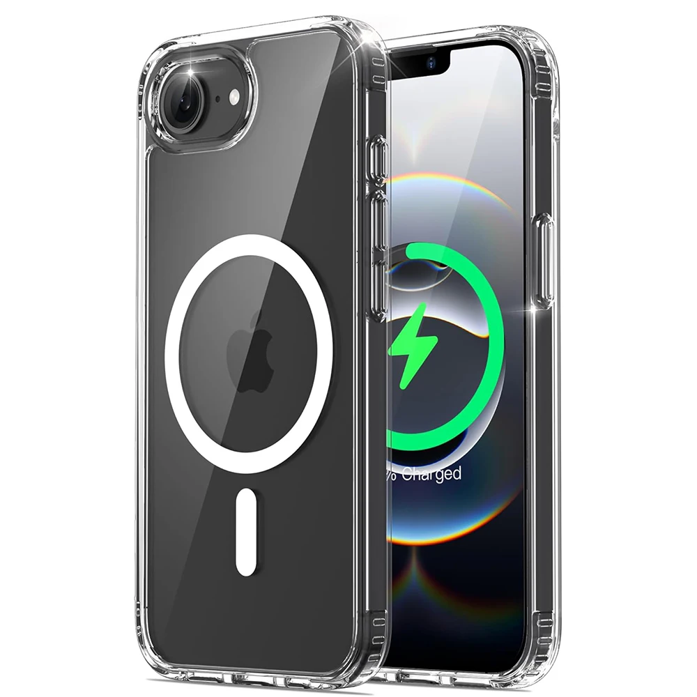 Enhanced Magnetic Clear Silicone Hybrid Case with Strong Grip