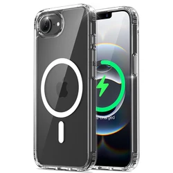 Enhanced Magnetic Clear Silicone Hybrid Case with Strong Grip - iPhone 13 Mini