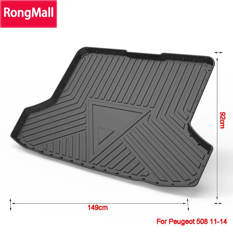 

For Peugeot 508 11-21 Specialized TPE Trunk Mat Floor Mats Waterproof Durable Carpet Modified Car Accessories Auto Cargo Liner